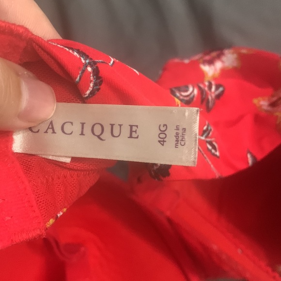 Red floral cacique bra - Picture 5 of 5
